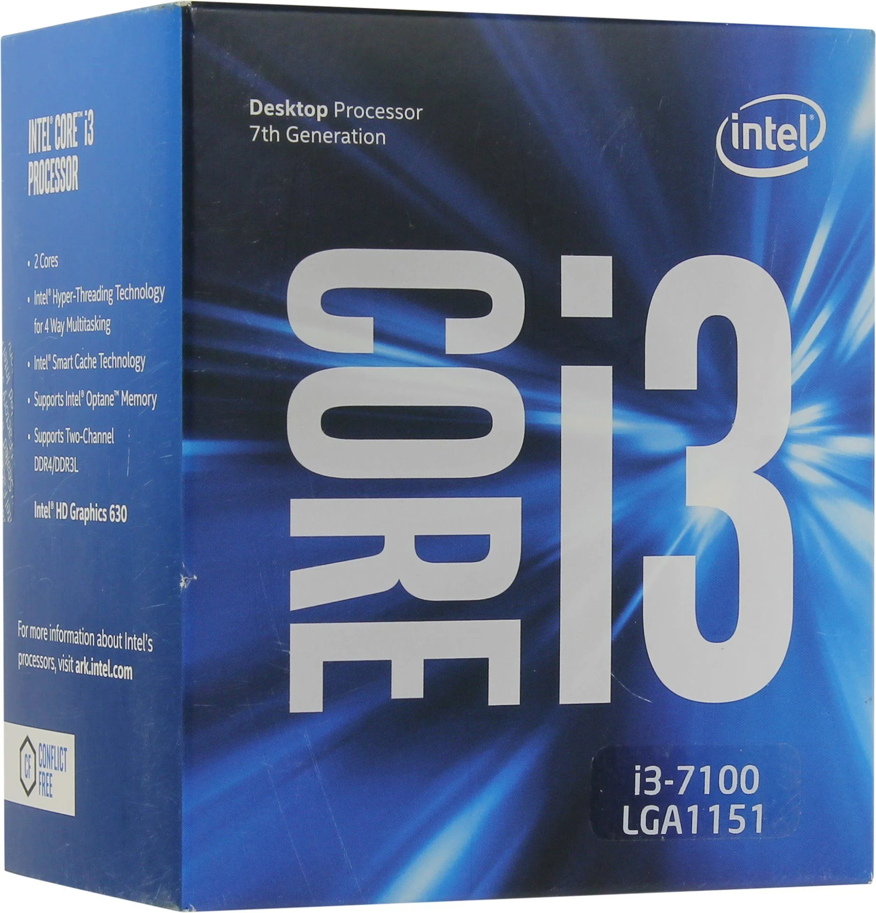 Bộ xử lý Intel® Core™ i3-7100 3M bộ nhớ đệm, 3,90 GHz 2ND